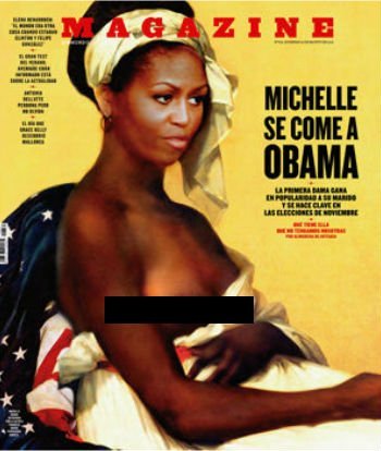 La polémica foto de Michelle Obama sin ropa