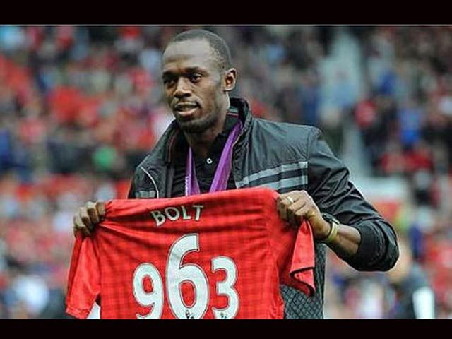 Usain Bolt en el Manchester United