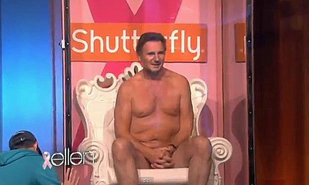Liam Neeson subasta su cuerpo al natural en TV - Video