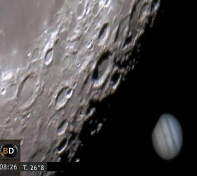 Video espectacular: La Luna se come a Júpiter