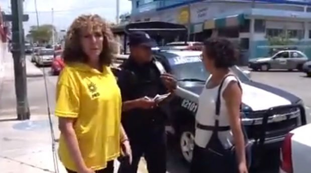 Nuevo video de la #LadyDelSenado contra un policía