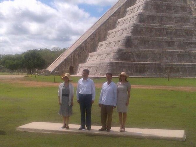 México y China pactan amistad en Chichén Itzá