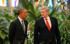 Obama y Harper apuestan cervezas por Sochi